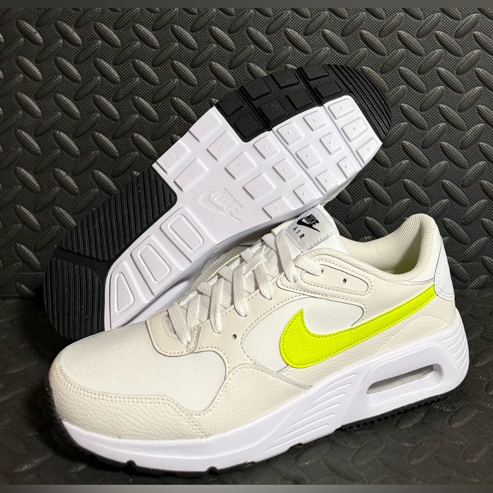 Nike Air Max SC White Cyber Volt Green Sneakers‎ Mens Size 10